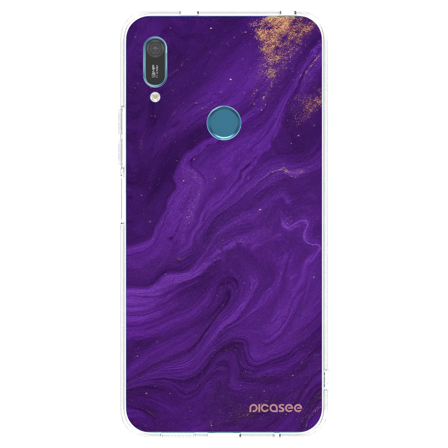 Picasee silikonska prozirna maskica za Huawei Y6 2019 - Purple