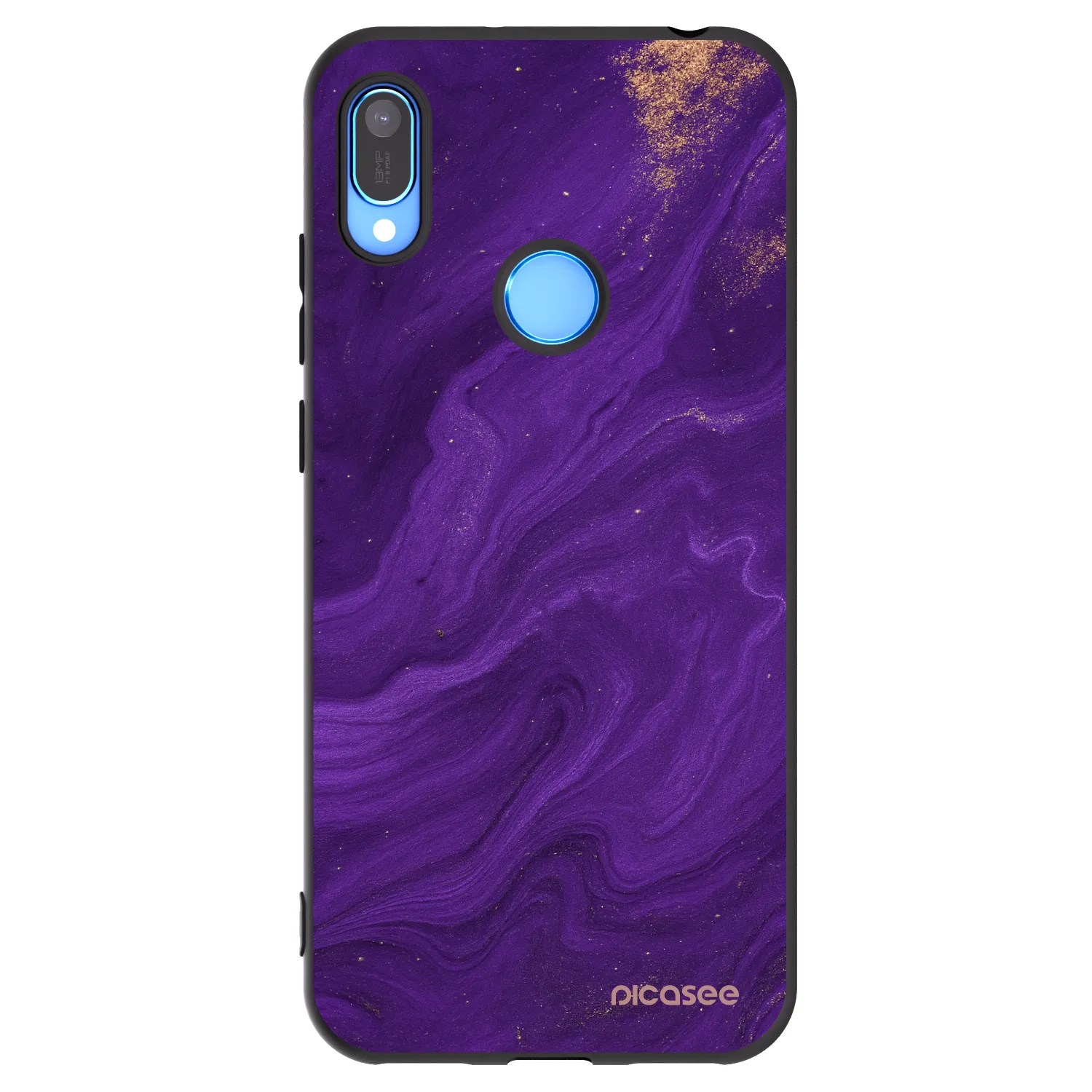 Picasee crna silikonska maskica za Huawei Y6 2019 - Purple
