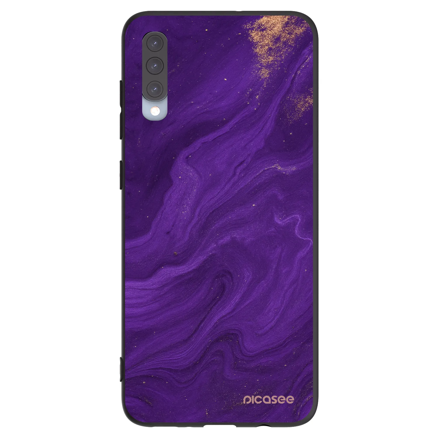 Picasee crna silikonska maskica za Samsung Galaxy A70 A705F - Purple