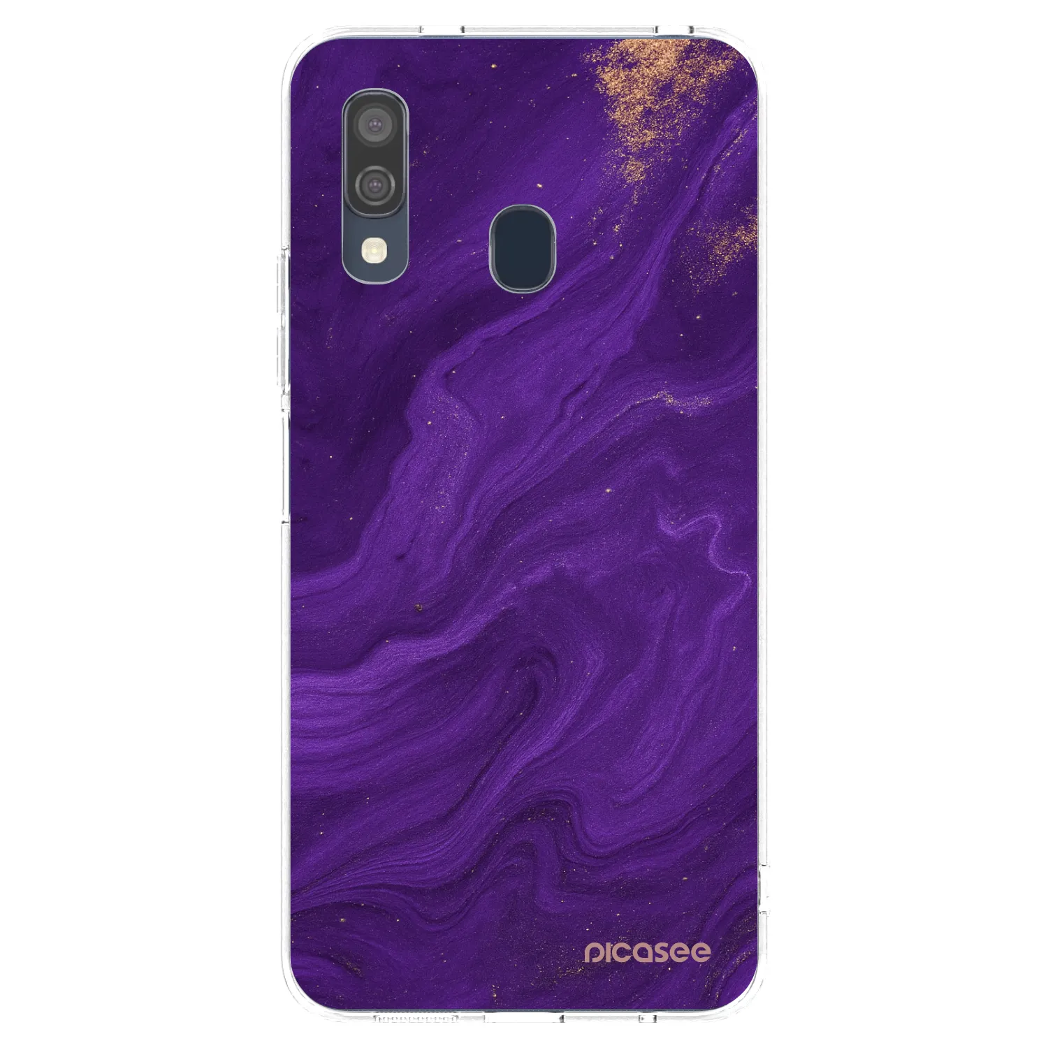 Picasee silikonska prozirna maskica za Samsung Galaxy A40 A405F - Purple