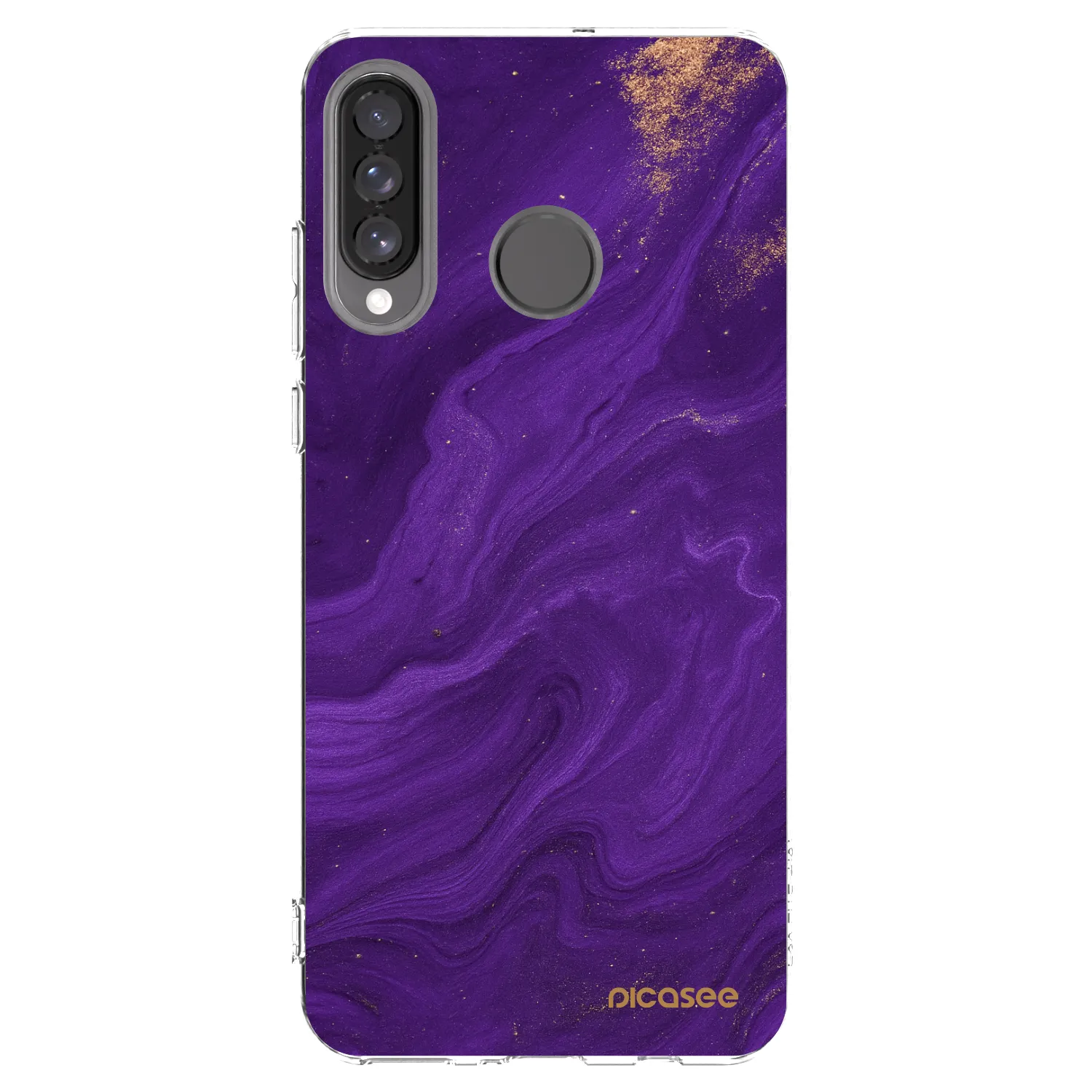 Picasee silikonska prozirna maskica za Huawei P30 Lite - Purple