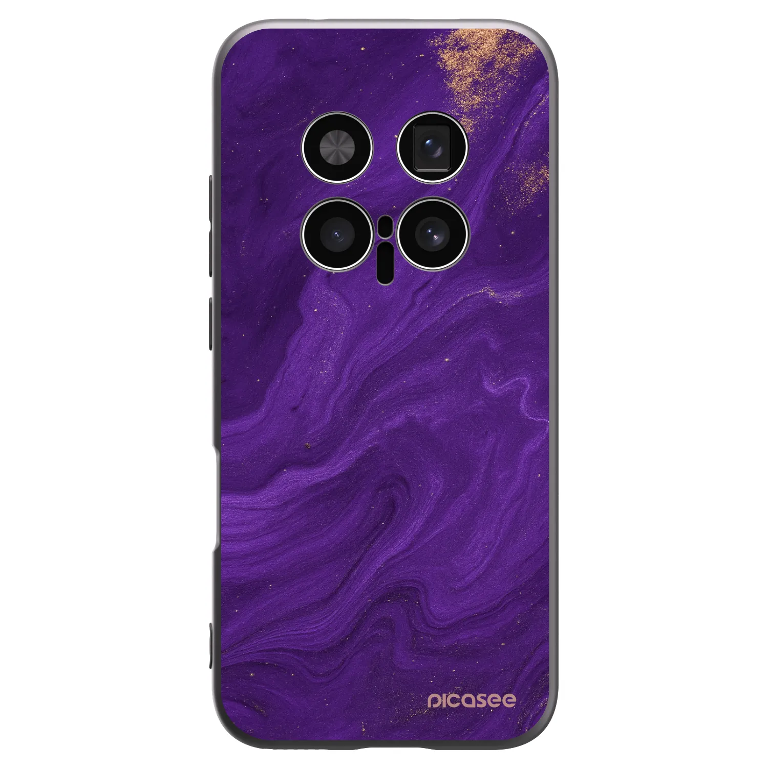 Picasee crna silikonska maskica za Honor Magic8 Pro 5G - Purple