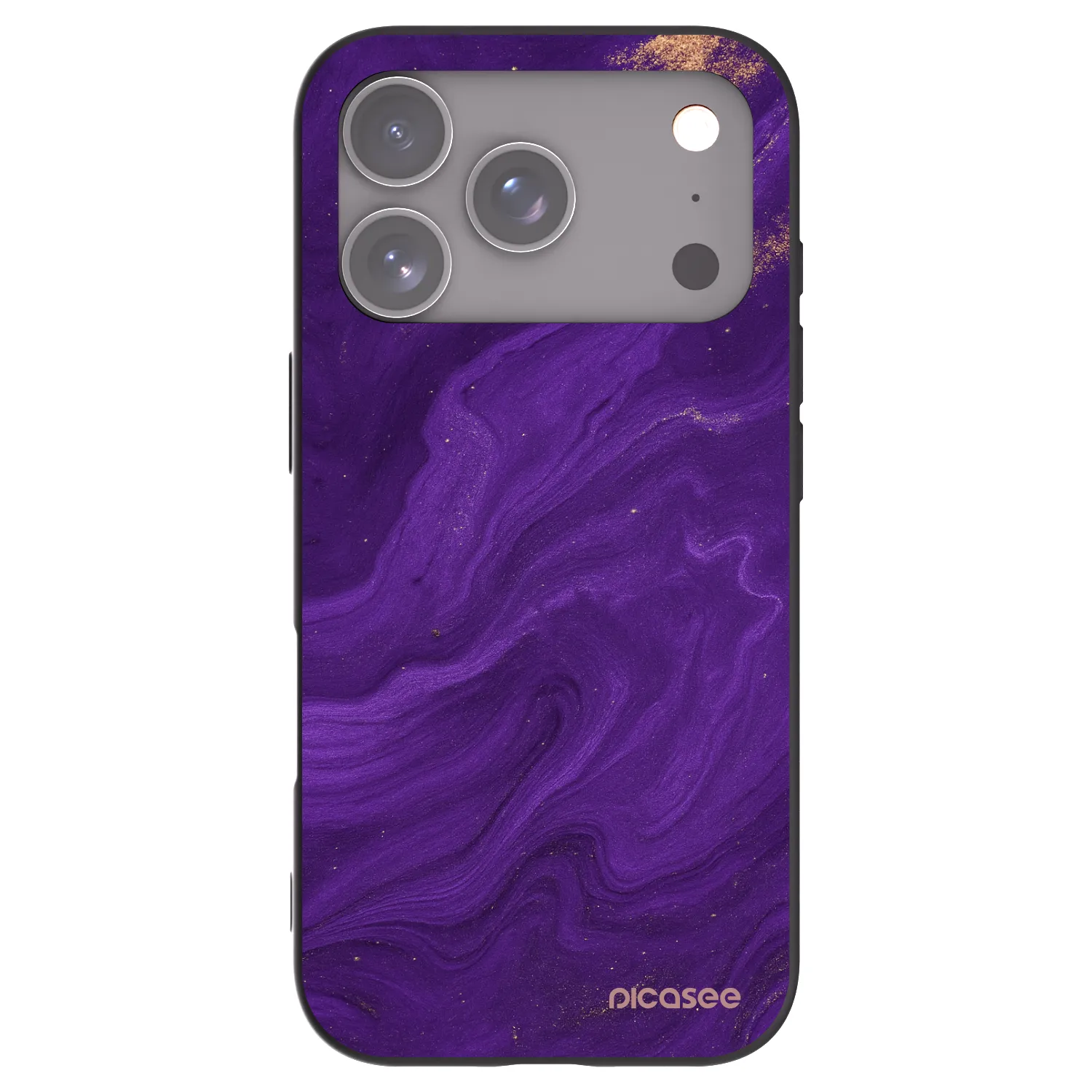 Picasee crna silikonska maskica za Apple iPhone 18 Pro - Purple