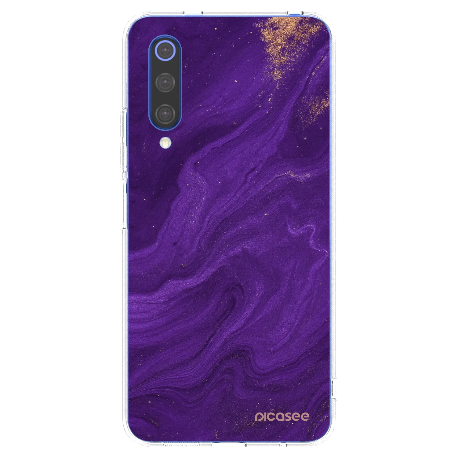 Picasee silikonska prozirna maskica za Xiaomi Mi 9 SE - Purple