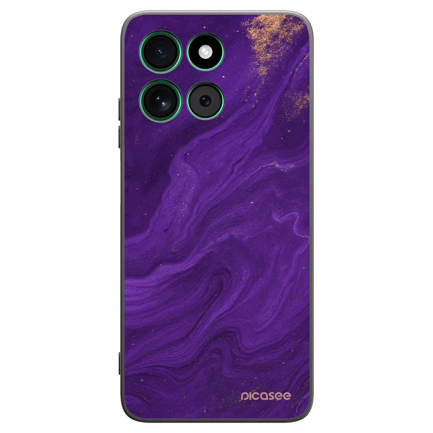 Picasee crna silikonska maskica za Motorola Moto G57 Power - Purple
