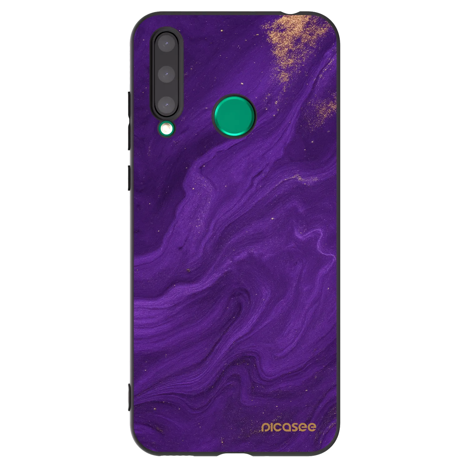 Picasee crna silikonska maskica za Honor 20 Lite - Purple