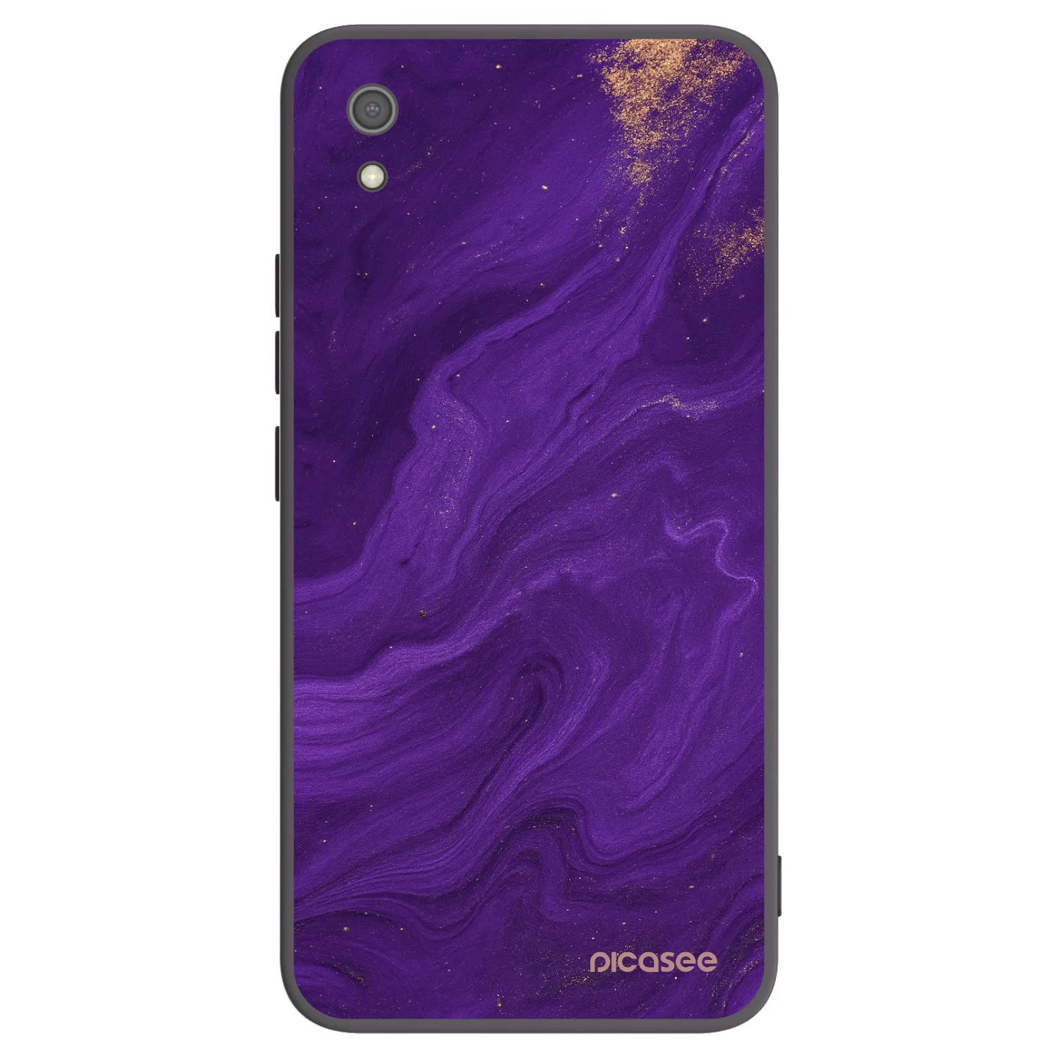 Picasee crna silikonska maskica za Xiaomi Redmi 7A - Purple