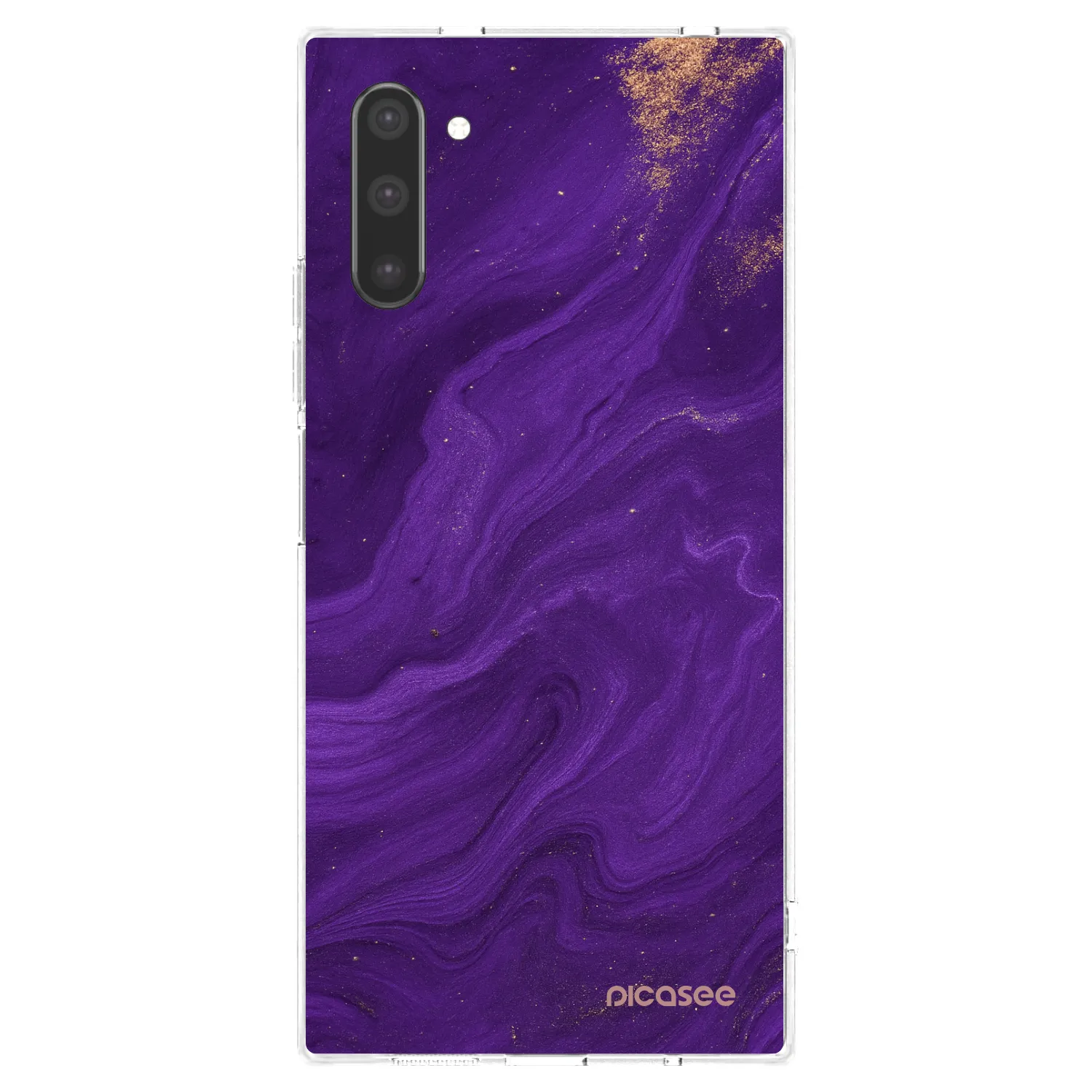 Picasee silikonska prozirna maskica za Samsung Galaxy Note 10 N970F - Purple