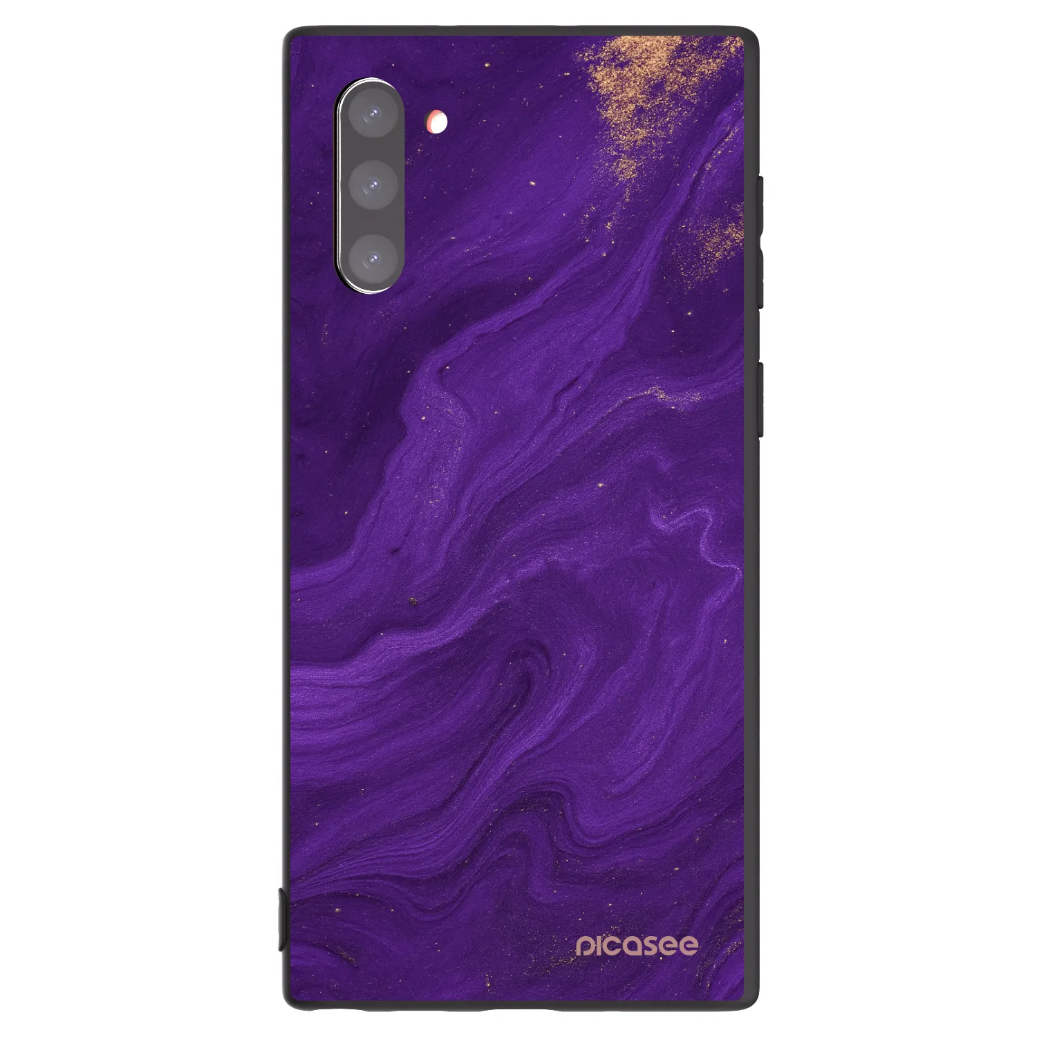 Picasee crna silikonska maskica za Samsung Galaxy Note 10 N970F - Purple