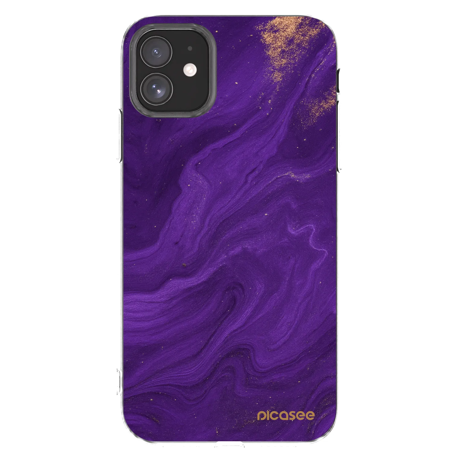 Picasee silikonska prozirna maskica za Apple iPhone 11 - Purple