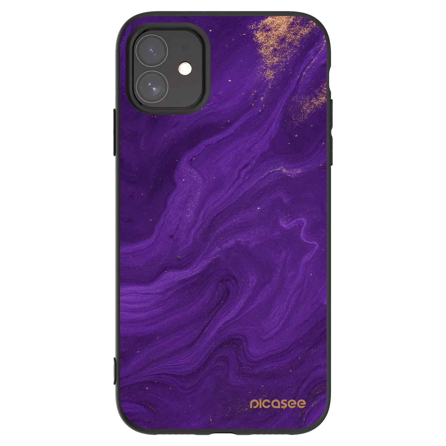 Picasee crna silikonska maskica za Apple iPhone 11 - Purple