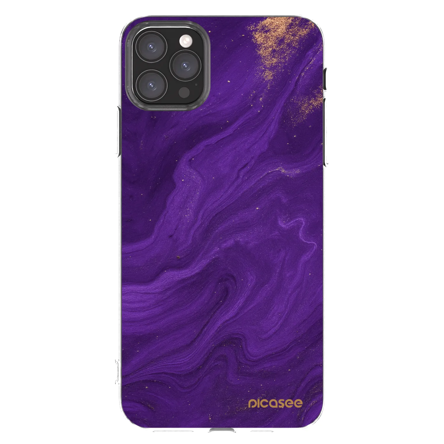 Picasee silikonska prozirna maskica za Apple iPhone 11 Pro Max - Purple