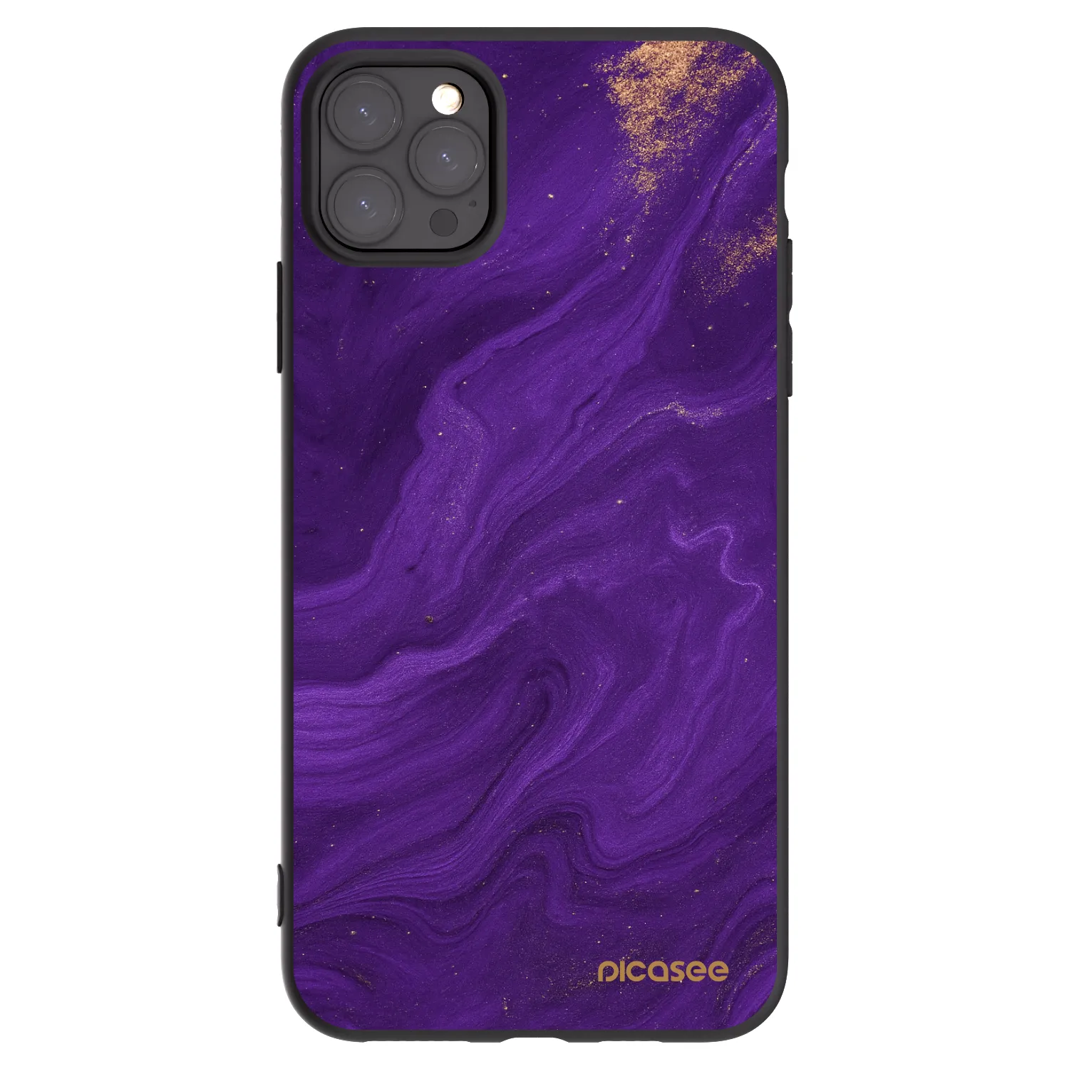 Picasee crna silikonska maskica za Apple iPhone 11 Pro Max - Purple