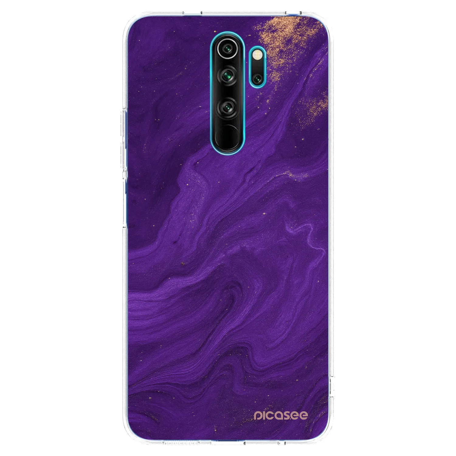 Picasee silikonska prozirna maskica za Xiaomi Redmi Note 8 Pro - Purple