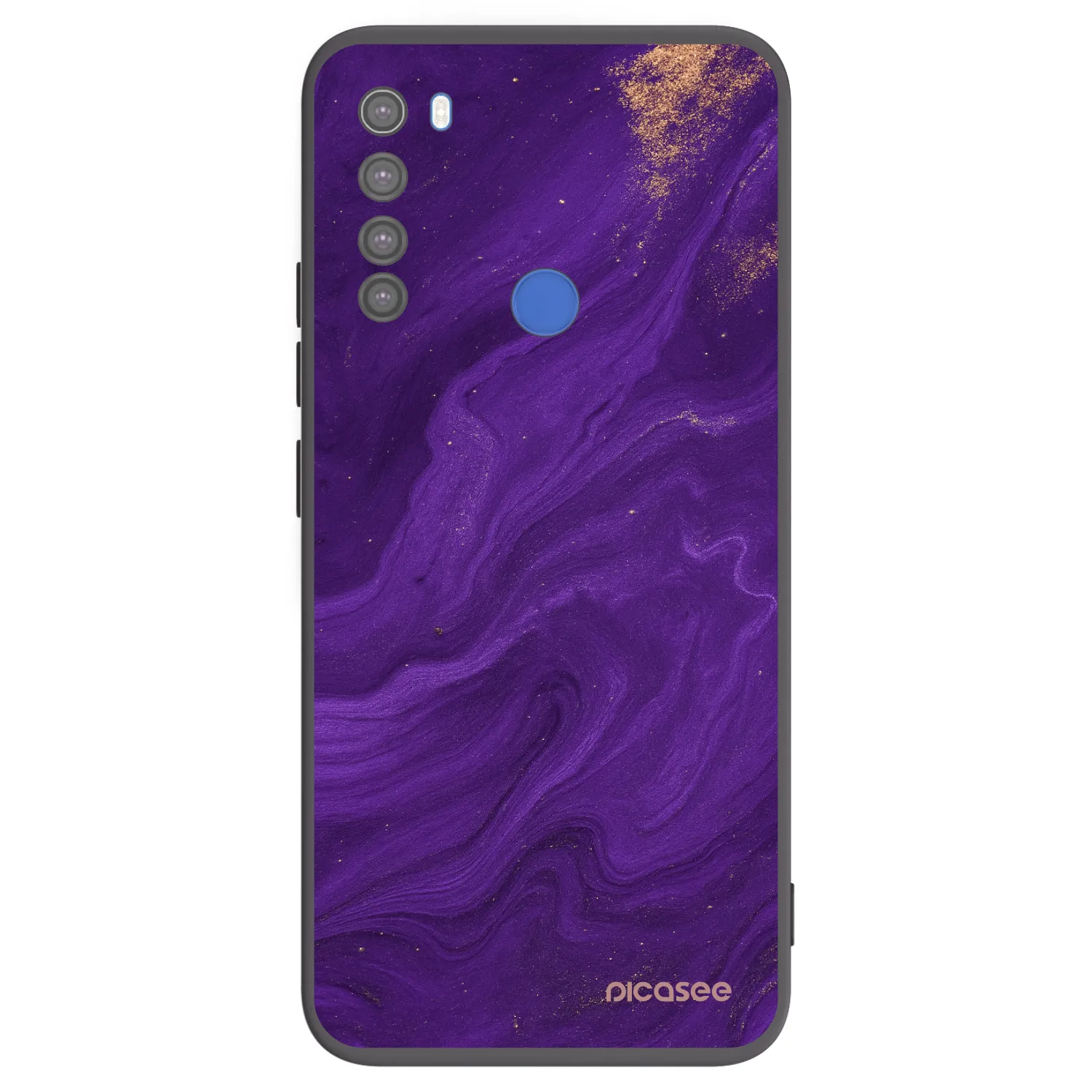 Picasee crna silikonska maskica za Xiaomi Redmi Note 8T - Purple
