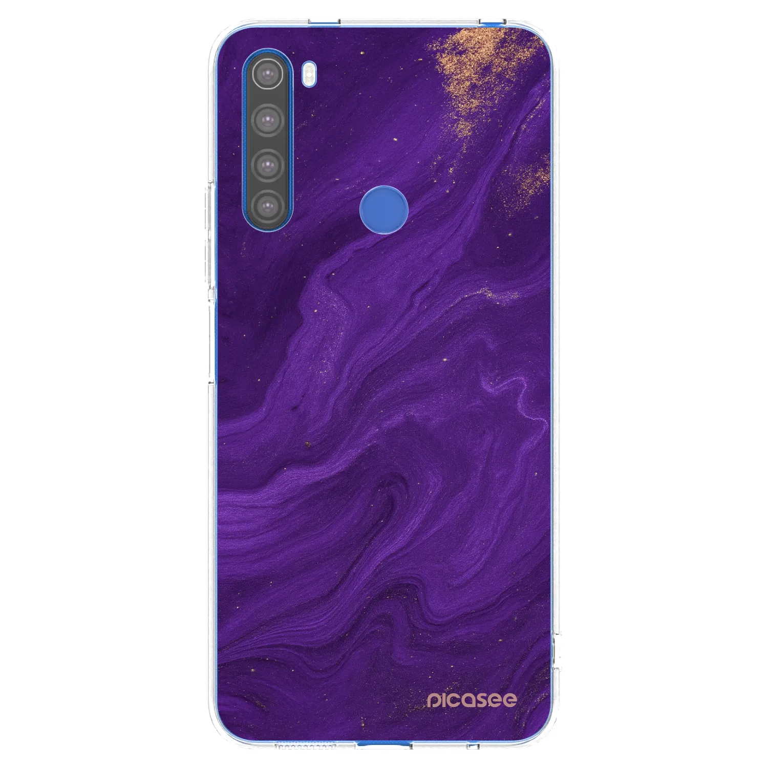 Picasee silikonska prozirna maskica za Xiaomi Redmi Note 8T - Purple