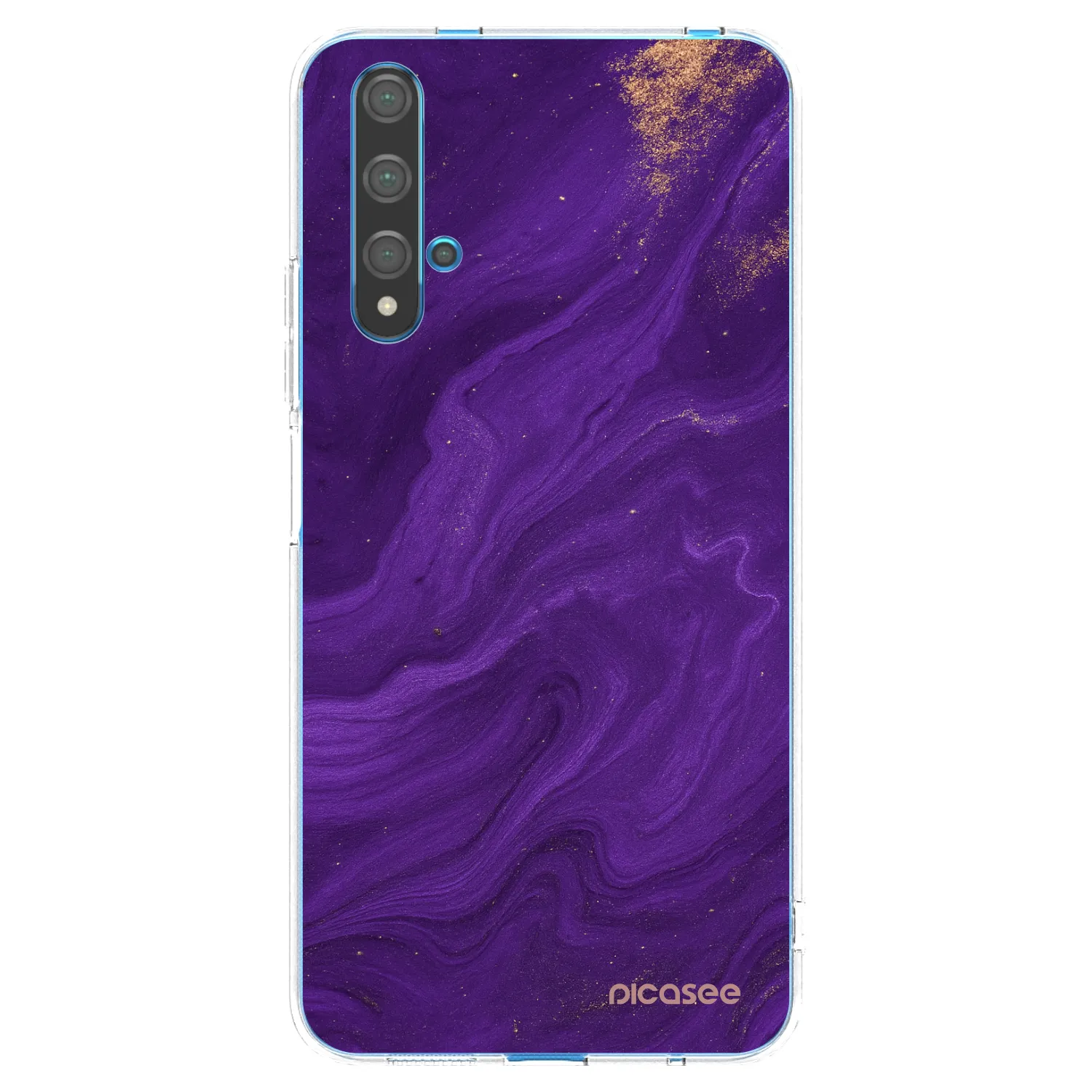 Picasee silikonska prozirna maskica za Huawei Nova 5T - Purple