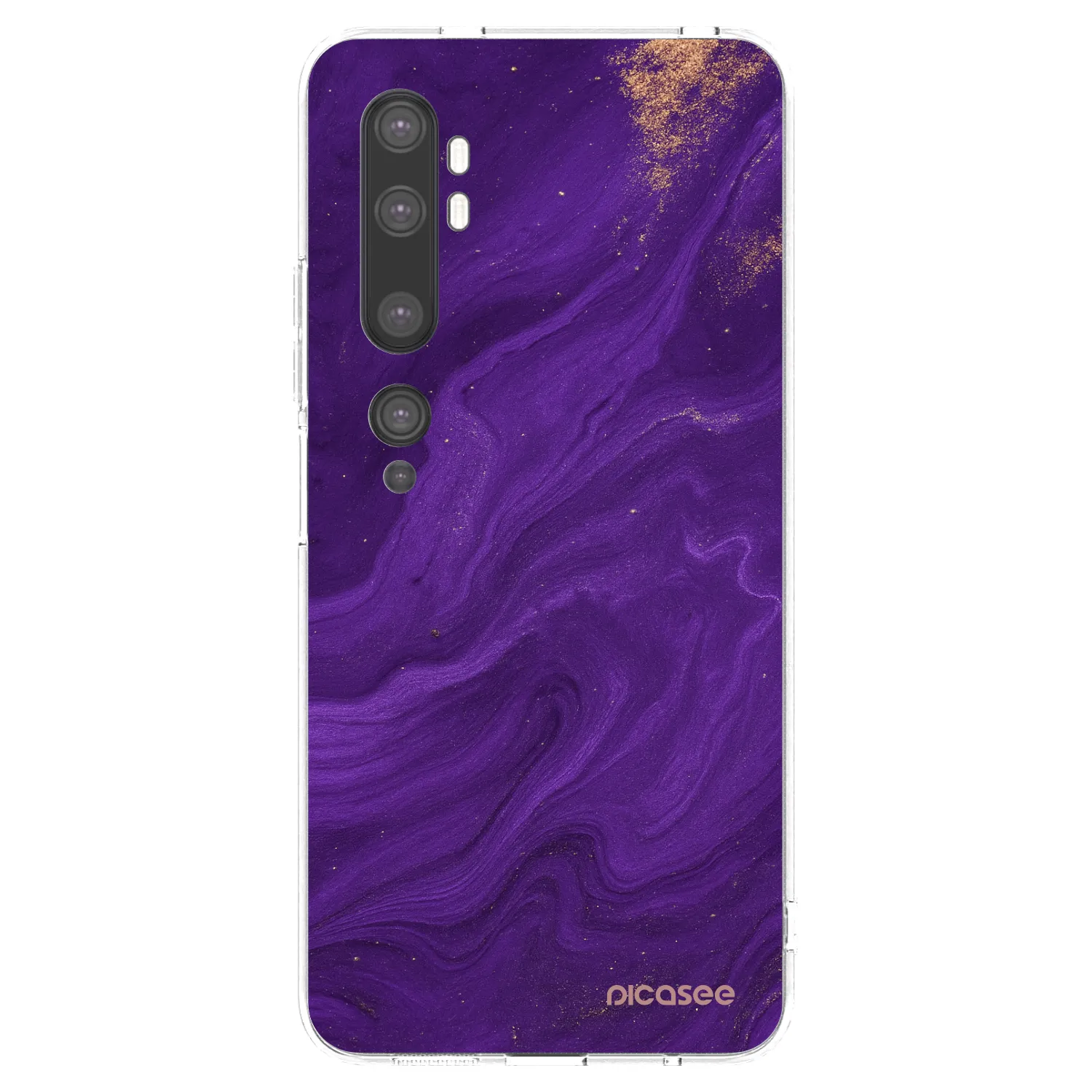 Picasee silikonska prozirna maskica za Xiaomi Mi Note 10 (Pro) - Purple