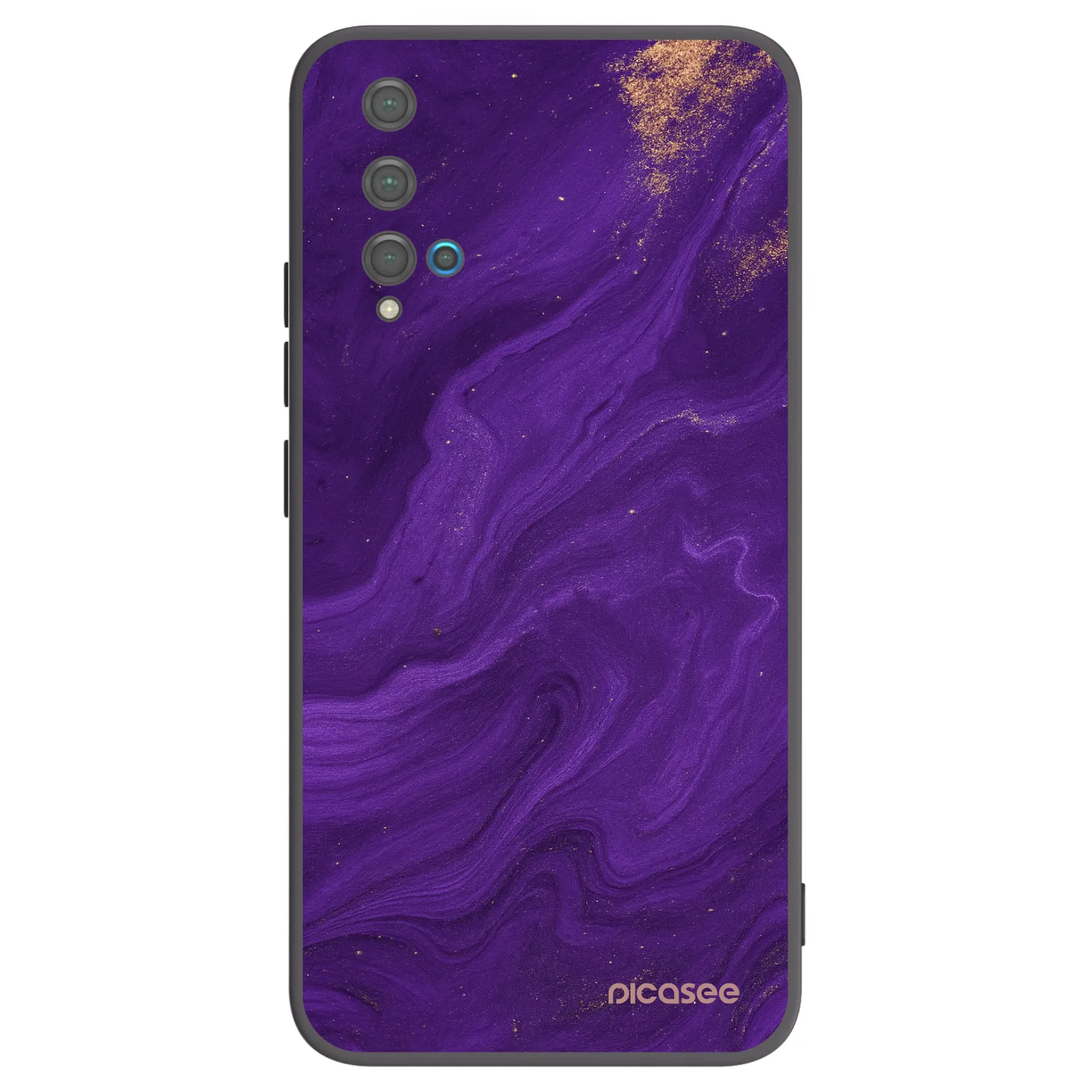 Picasee crna silikonska maskica za Huawei Nova 5T - Purple
