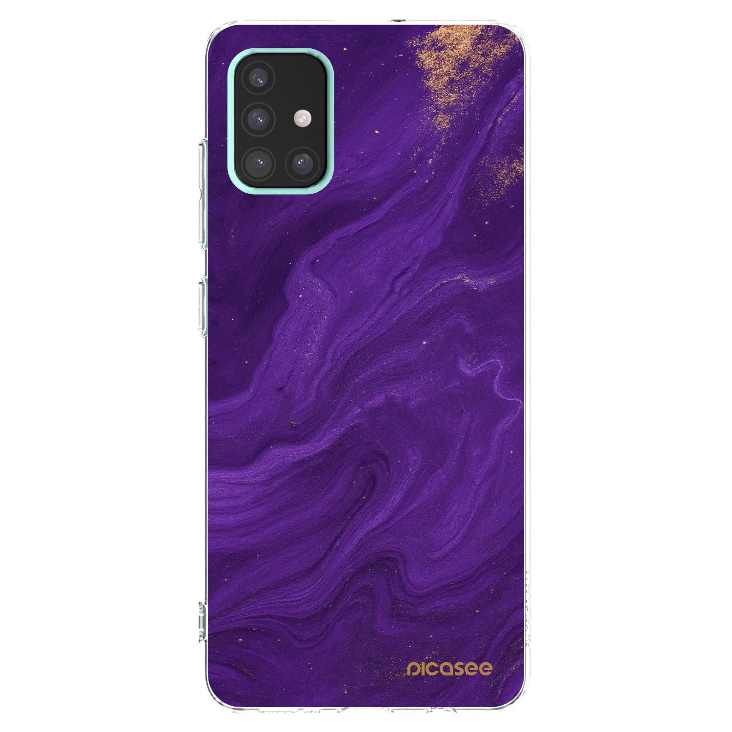 Picasee silikonska prozirna maskica za Samsung Galaxy A51 A515F - Purple