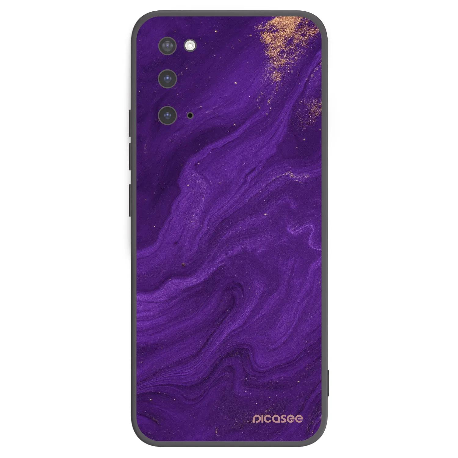 Picasee crna silikonska maskica za Samsung Galaxy S20 G980F - Purple
