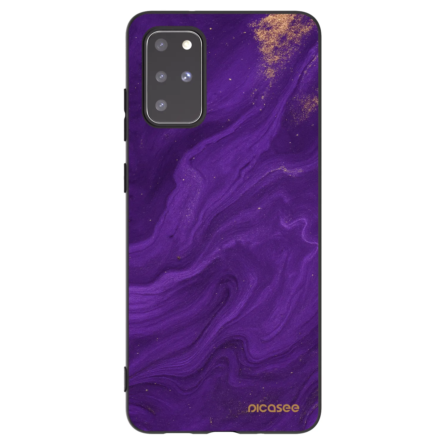 Picasee crna silikonska maskica za Samsung Galaxy S20+ G985F - Purple