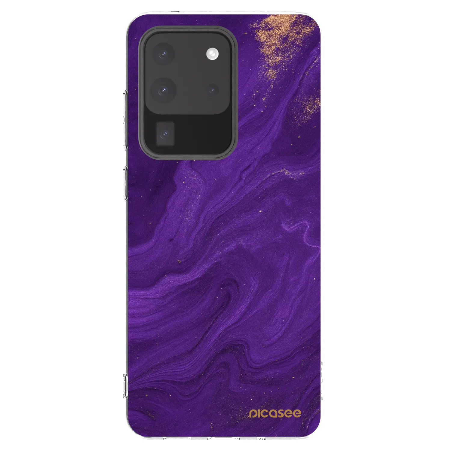 Picasee silikonska prozirna maskica za Samsung Galaxy S20 Ultra 5G G988F - Purple