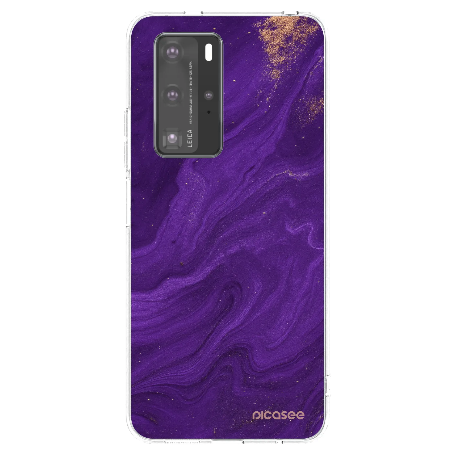Picasee silikonska prozirna maskica za Huawei P40 Pro - Purple