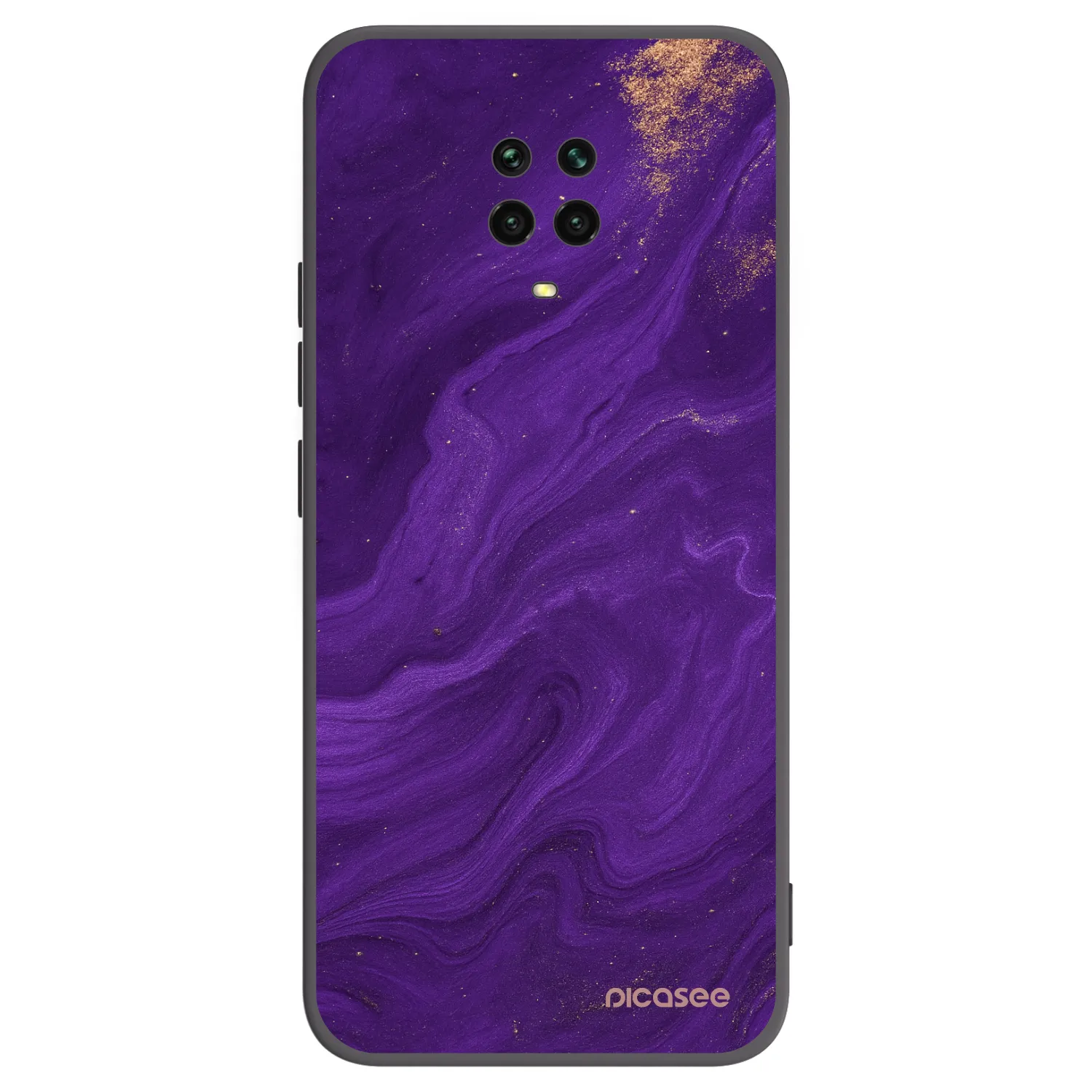 Picasee crna silikonska maskica za Xiaomi Redmi Note 9 Pro - Purple