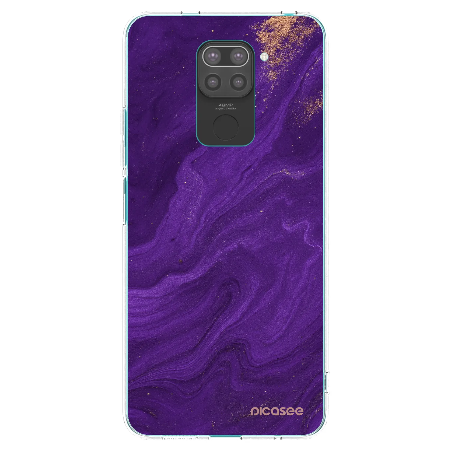 Picasee crna silikonska maskica za Xiaomi Redmi Note 9 - Purple