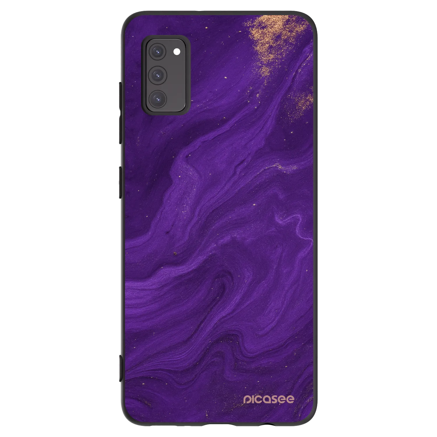 Picasee crna silikonska maskica za Samsung Galaxy A41 A415F - Purple
