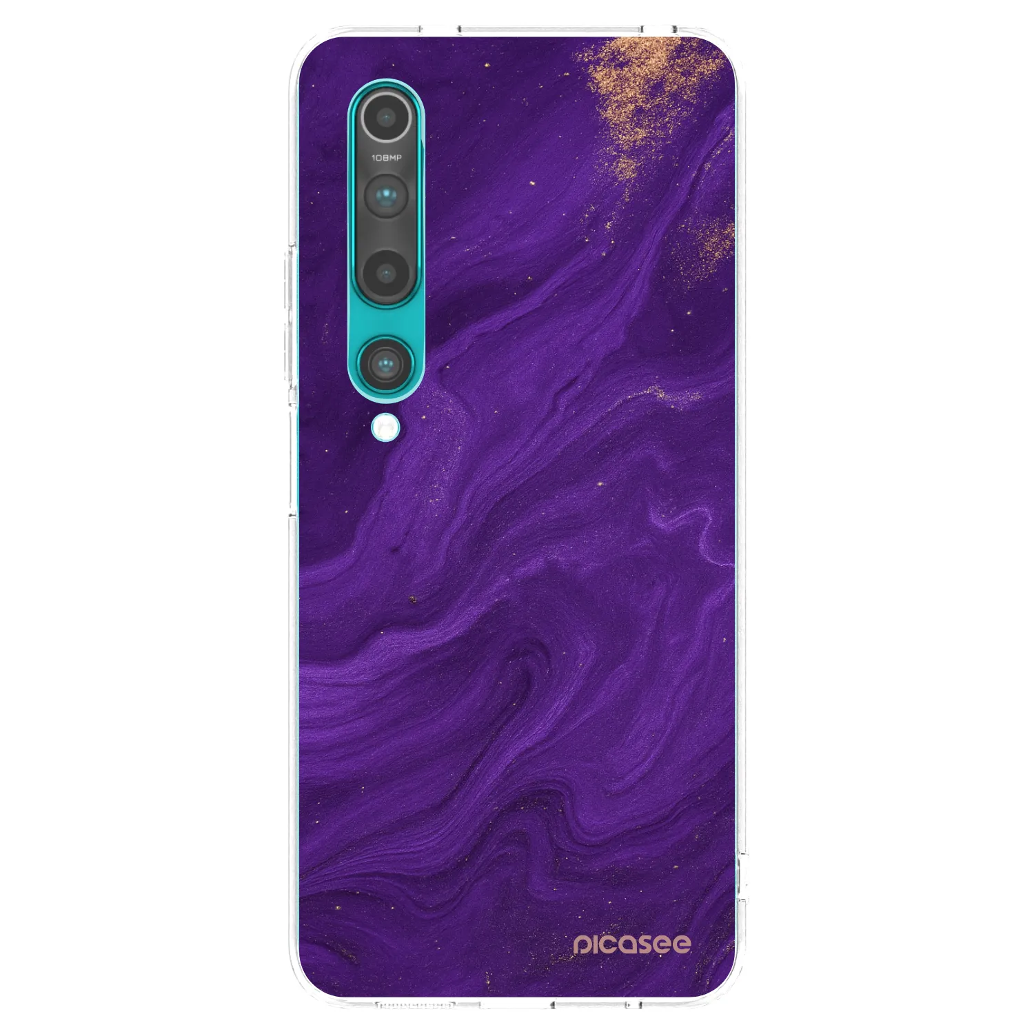 Picasee silikonska prozirna maskica za Xiaomi Mi 10 - Purple
