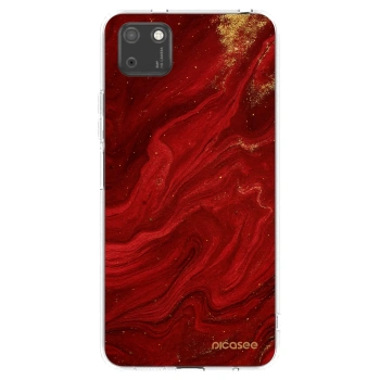 Picasee silikonska prozirna maskica za Huawei Y5P - Red