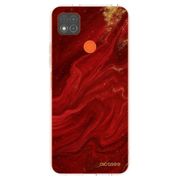 Picasee silikonska prozirna maskica za Xiaomi Redmi 9C - Red