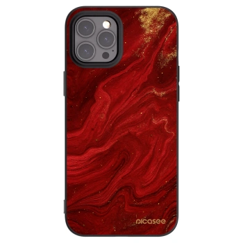 Picasee crna silikonska maskica za Apple iPhone 12 Pro Max - Red