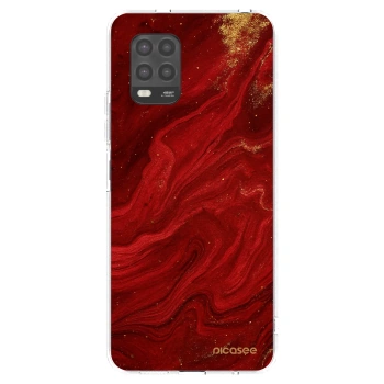 Picasee silikonska prozirna maskica za Xiaomi Mi 10 Lite - Red