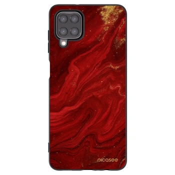 Picasee crna silikonska maskica za Samsung Galaxy A12 A125F - Red