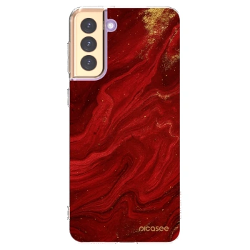 Picasee silikonska prozirna maskica za Samsung Galaxy S21+ 5G G996F - Red