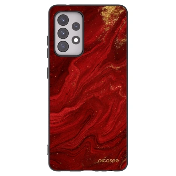 Picasee crna silikonska maskica za Samsung Galaxy A52 5G A525F - Red