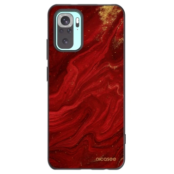 Picasee crna silikonska maskica za Xiaomi Redmi Note 10 Pro - Red