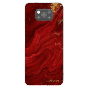 Picasee crna silikonska maskica za Xiaomi Poco X3 Pro - Red