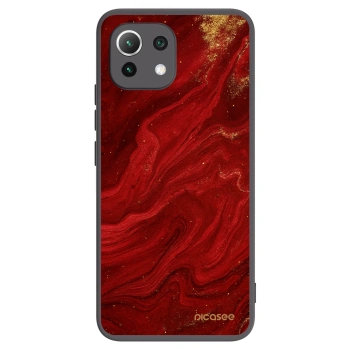 Picasee crna silikonska maskica za Xiaomi Mi 11 Lite - Red