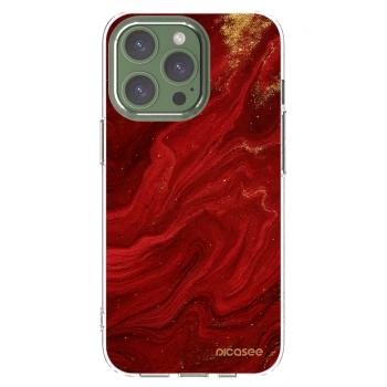 Picasee silikonska prozirna maskica za Apple iPhone 13 Pro - Red