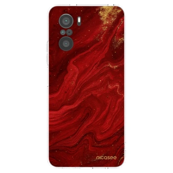 Picasee silikonska prozirna maskica za Xiaomi Poco F3 - Red