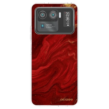 Picasee silikonska prozirna maskica za Xiaomi Mi 11 Ultra - Red