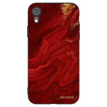 Picasee crna silikonska maskica za Apple iPhone XR - Red