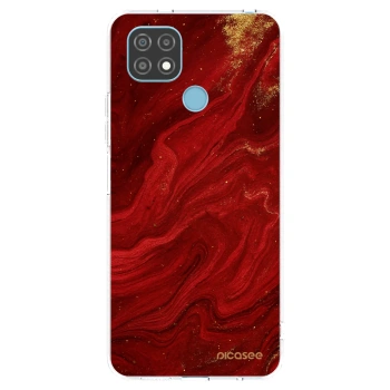 Picasee silikonska prozirna maskica za Realme C21 - Red