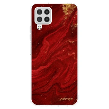 Picasee silikonska prozirna maskica za Samsung Galaxy A22 A225F 4G - Red