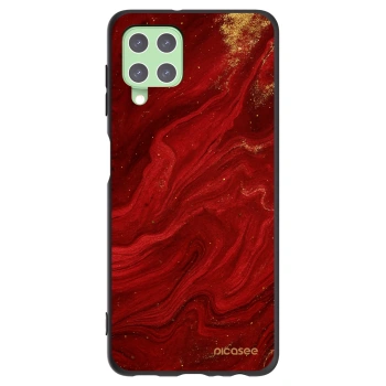 Picasee crna silikonska maskica za Samsung Galaxy A22 A225F 4G - Red