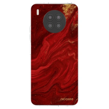 Picasee silikonska prozirna maskica za Huawei Nova 8i - Red